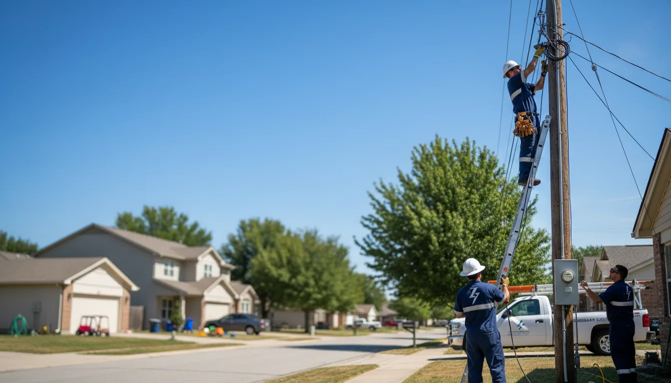 Residential electrician providing installation services in Delia, KS